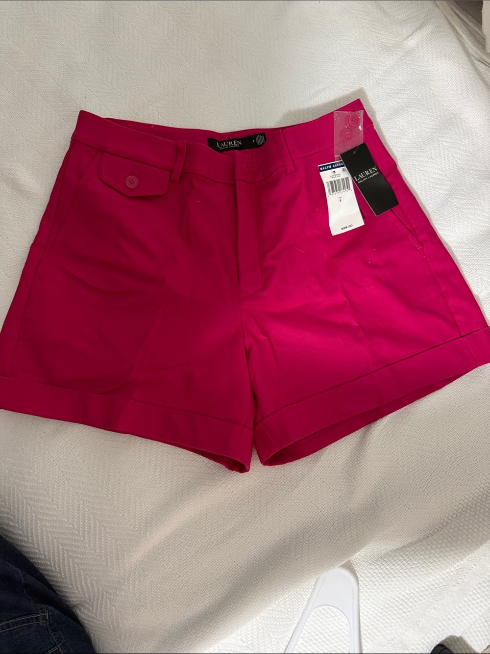 Lauren Ralph Lauren Fuchsia Tailored Cuffed Shorts